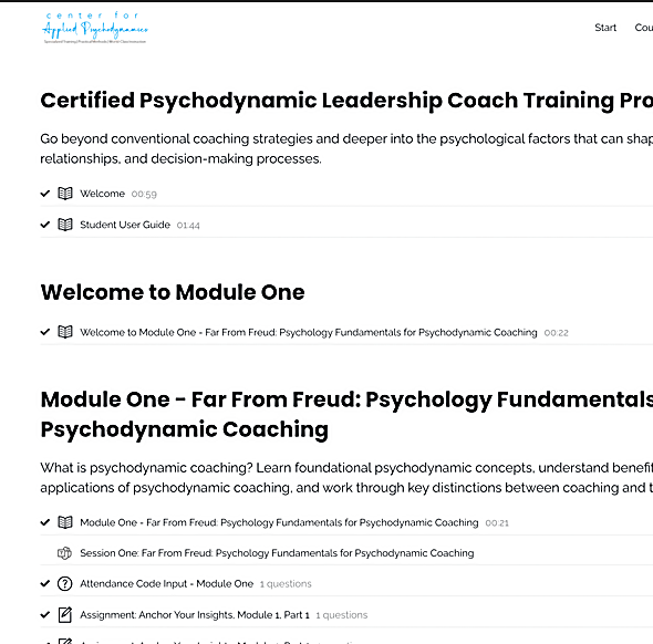 Percepta LMS website